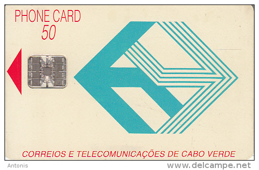 CAPE VERDE - Telecom Logo(blue), First Chip Issue 50 Units, CN : C3C043323, Used - Cap Vert