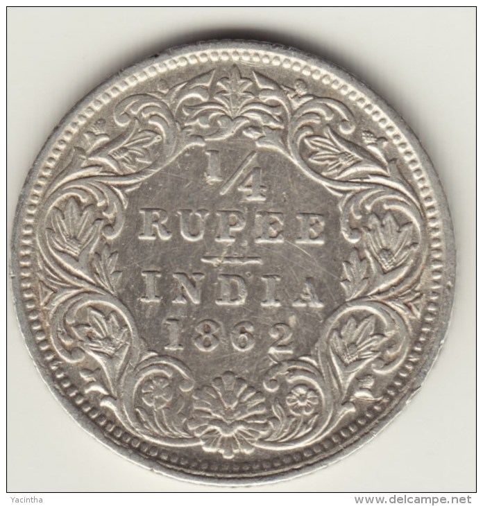 @Y@   British India 1/4 Rupee Victoria 1862 ( 2783) - Indien