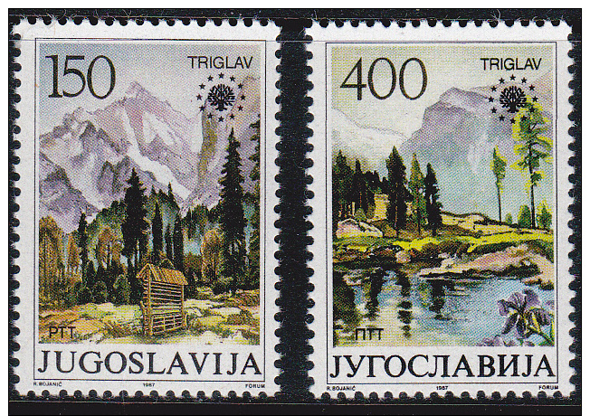 Yugoslavia 1987 Set Of 2, Tourism Landscapes  1835 - Ungebraucht