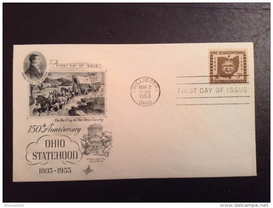 US 1953 FDCs (x7) - 150th Anniversary Of Ohio Statehood Covers - Sonstige & Ohne Zuordnung