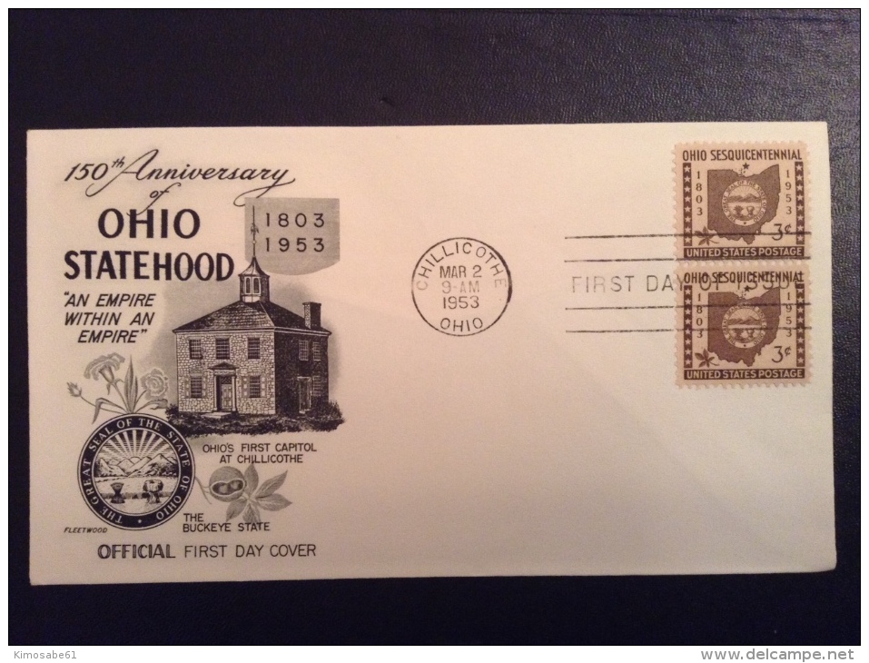 US 1953 FDCs (x7) - 150th Anniversary Of Ohio Statehood Covers - Other & Unclassified