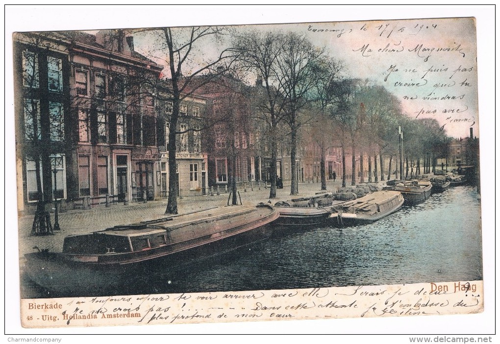 Bierkade - Den Haag - 1904, Uitg. Hollandia Amsterdam - 2 Scans - Den Haag ('s-Gravenhage)