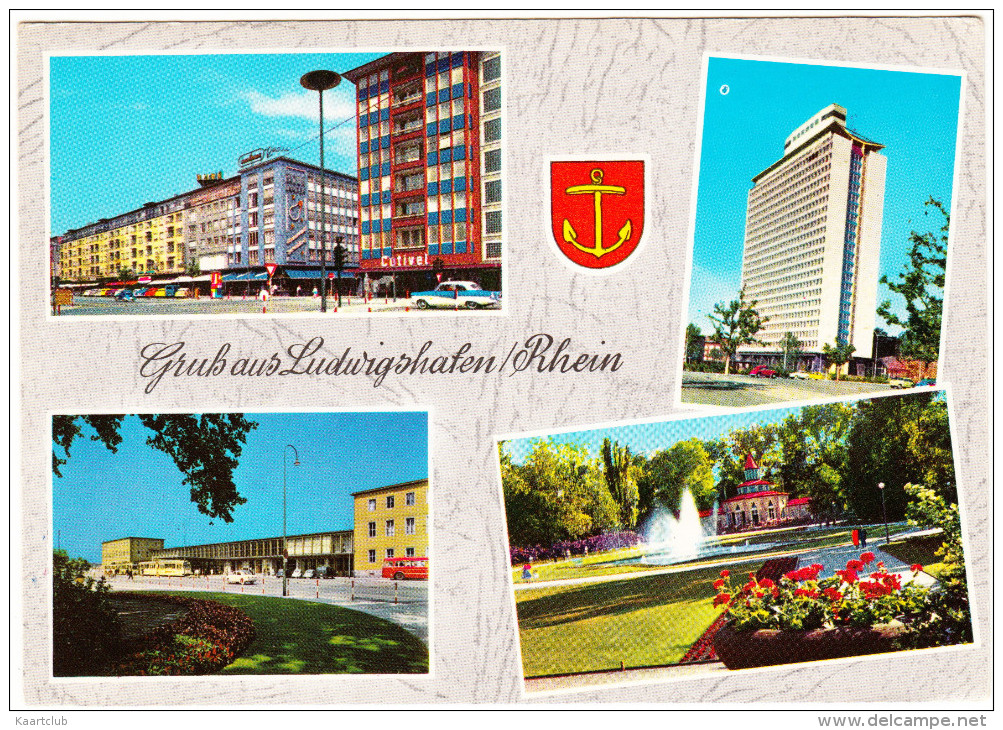 Ludwigshafen: FORD TAUNUS 17M P2 'BAROCKENGEL' - Bahnhof, BASF-Hochhaus, Ebertpark & Ludwigstraße -  (D) - Turismo