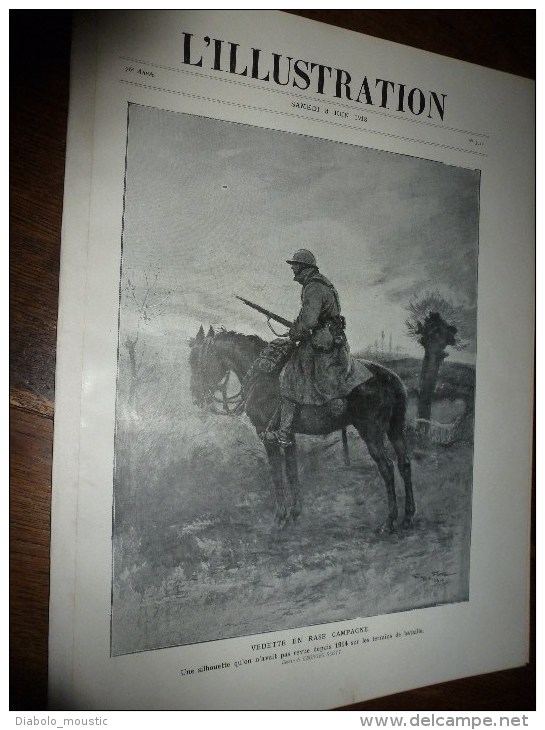 1918 Le Cavalier-vedette;USA;Zeebrugge; Amiens;Villers-Bretonneux;Bataille Au Bois Sénécat;Milan; Protéger Le Louvre - L'Illustration