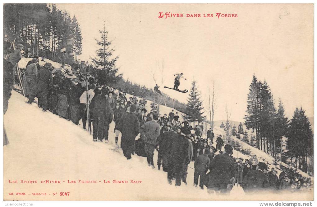 Vosges   88       Sports  D'hiver   Les Skieurs  Saut Au Tremplin - Autres & Non Classés