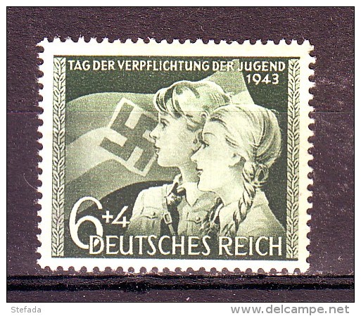 GERMANIA REICH DEUTSCHLAND GERMANY1943  GIOVENTU FROHE JUGEND Mi.843 - Ungebraucht