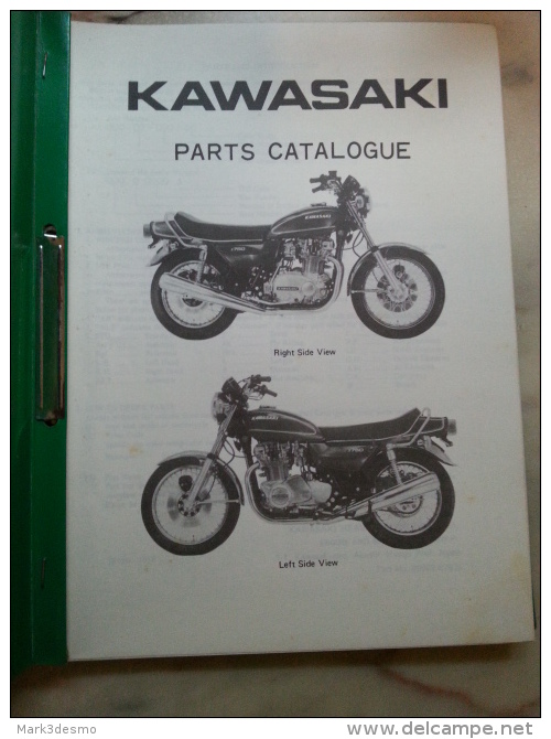 Kawasaki Z 750 1975 Catalogo Ricambi Originale - Spare Parts Catalog -catalogue Pièces Détachées - Moteurs