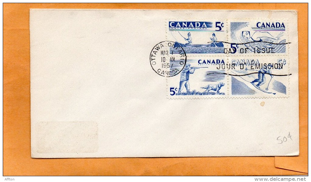 Canada 1957 FDC - 1952-1960