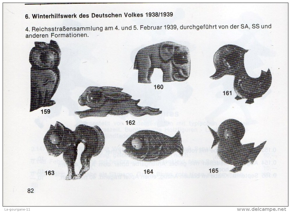 RARE  Série 3 Fèves Allemandes Métal Montées Broche Avec Une Pierre Semi-précieuse  1939 CHAT, OISEAU & POISSON - Animals