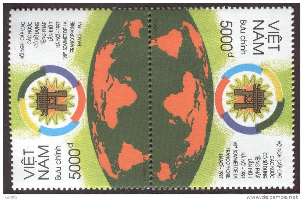 ~~~ Vietnam 1997 - Pays Francophone  - Mi. 2881 ** MNH -  Tete Beche  ~~~ - Vietnam