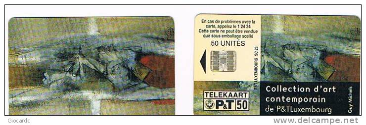LUSSEMBURGO (LUXEMBOURG) - P&T CHIP - 2000 SC23 ARTE CONTEMPORANEA: GUY MICHELS   - USED - RIF. 7960 - Peinture