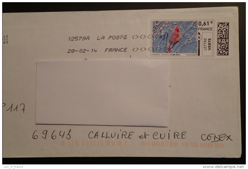 Moineau - Timbre En Ligne Sur Lettre - E-stamp On Cover 2455 - Mussen