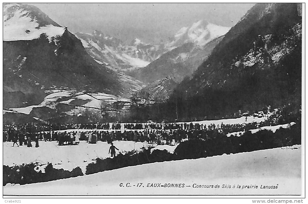 64 EAUX BONNES   CONCOURS DE SKI A LA PRAIRIE LANUSSE - Eaux Bonnes