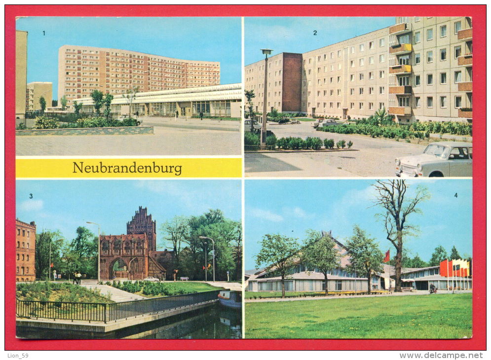 158812 / Neubrandenburg - CAR , JURI GAGARIN RING , KEPLERSTRASSE , TREPTOWER TOR , STADTHALLE - Germany Deutschland - Neubrandenburg