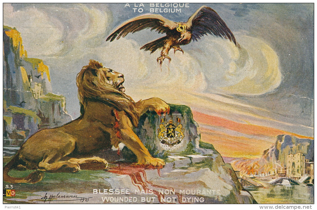 GUERRE 1914-18 - A LA BELGIQUE - Blessée Mais Non Mourante - Guerre 1914-18