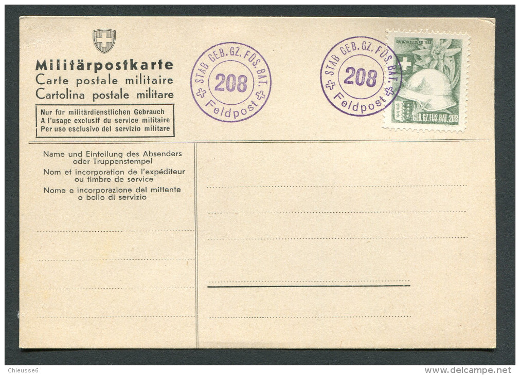 Lot - 15   -  Carte Postale Militaire Avec Charnière - Suisse - Vignettes