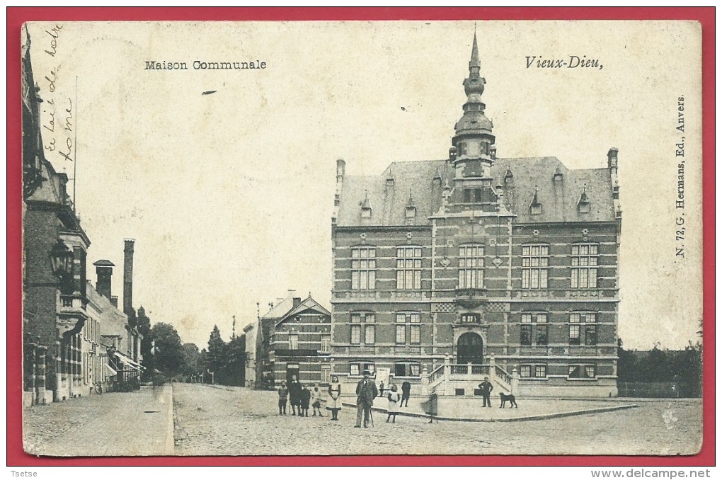 Oude God - Gemeentehuis  - 1907 ( Verso Zien ) - Mortsel