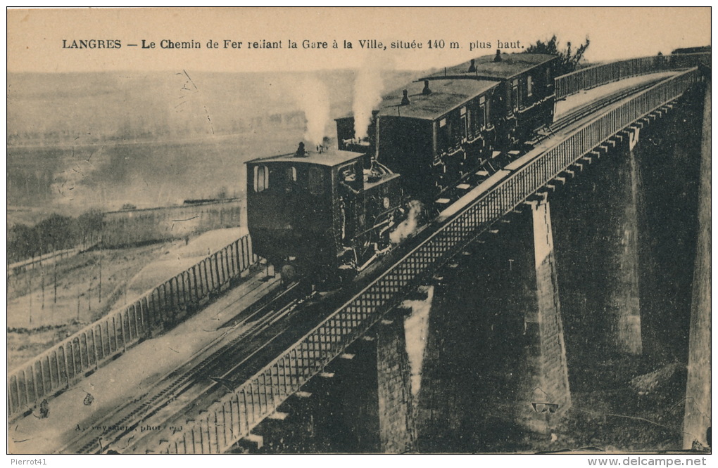 LANGRES - Chemin De Fer Reliant La Gare à La Ville - Langres