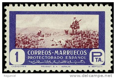 Marruecos 333 (*) Caza Y Pesca. 1950 - Marruecos Español