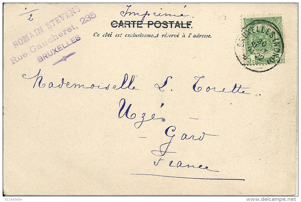 BRUXELLES  - POSTE  CENTRALE  En  1902   ( Voir Verso ) - Organismos Europeos