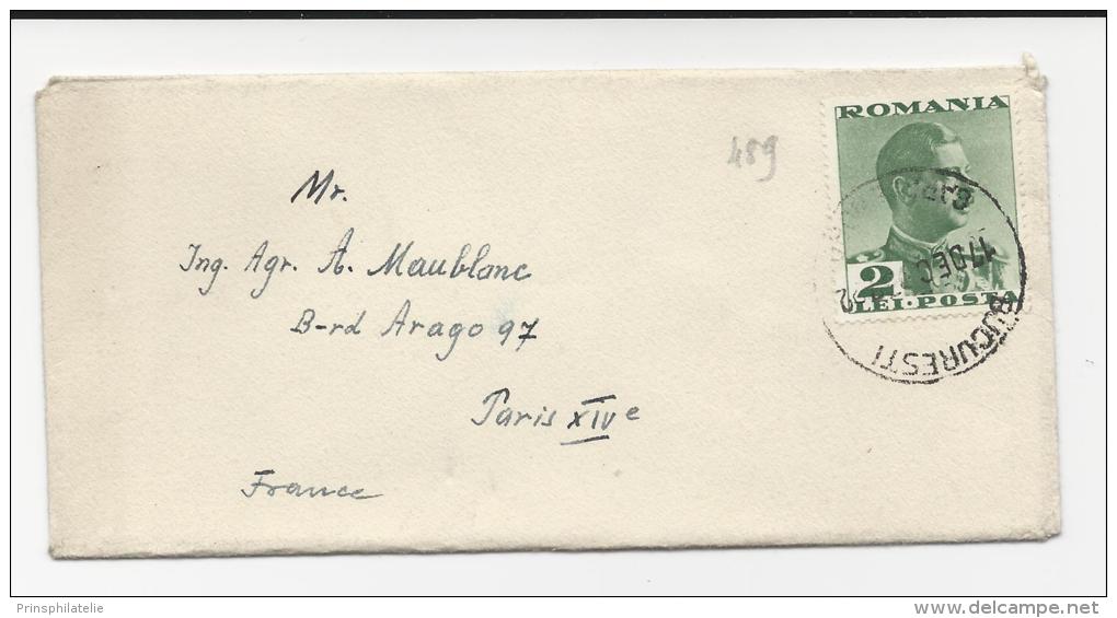 IMPRIME DE BUCAREST ROUMANIE => FRANCE  COVER   LETTRE PRINTED MATTER - Marcophilie