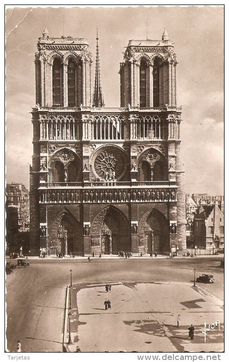 POSTAL DE PARIS DE LA FACHADA DE NOTRE-DAME (EDITIONS D'ART) (FRANCIA-FRANCE) - Notre Dame De Paris