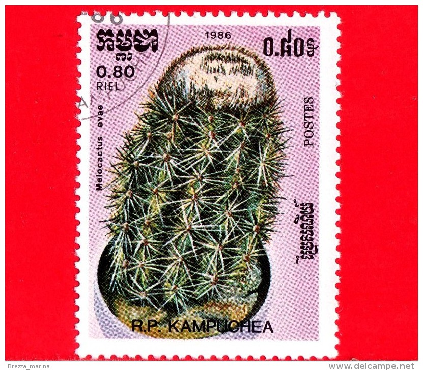 KAMPUCHEA - Cambogia - 1985 - Cactus - Melocactus Evae - 0.80 - Kampuchea