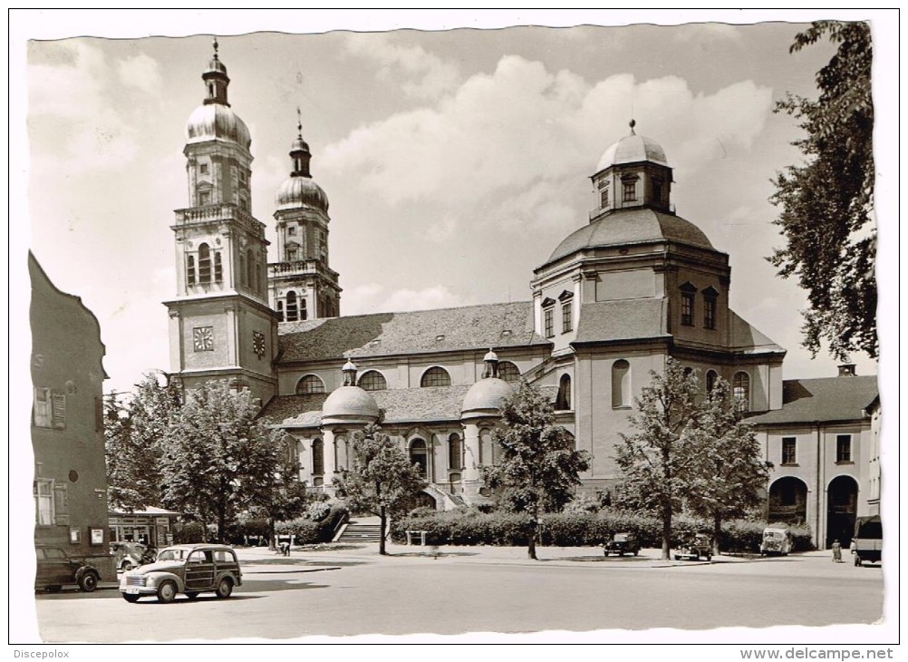 Y1280 Kempetn Allgau - Residenzplatz Mit St. Lorenz Kirche - Auto Cars Voitures / Viaggiata 1955 - Kempten