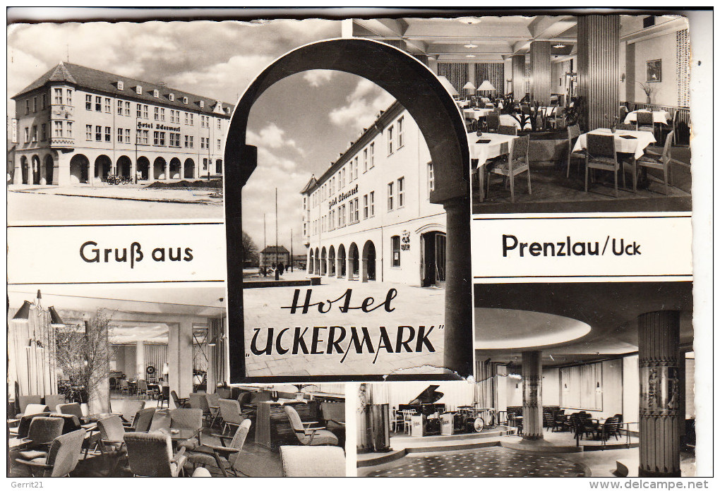 0-2130 PRENZLAU, Hotel Uckermark, Rücks. Klebereste - Prenzlau