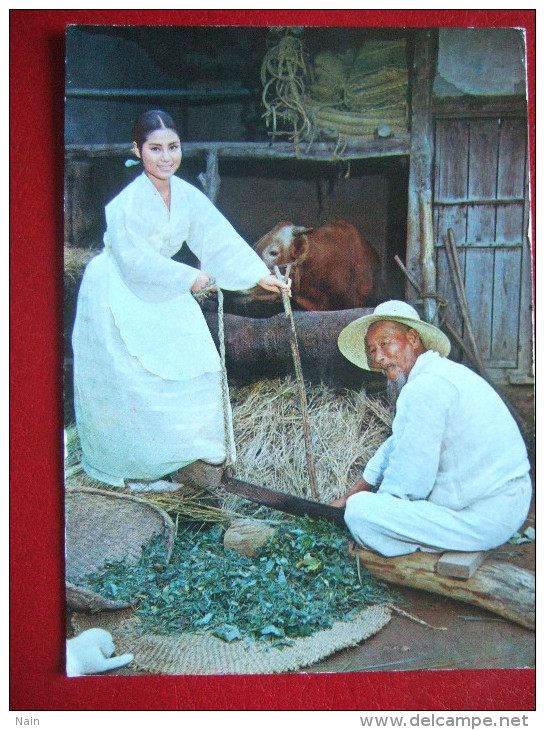 COREE DU SUD - KOREAN TRADITIONAL CUSTOMS  OF FARM VILLAGES - BELLE CARTE - - Corea Del Sud