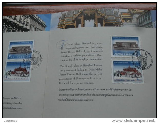 Schweden 2002 Joint Issue Thailand + Black Print MNH In Special Folder - Ongebruikt