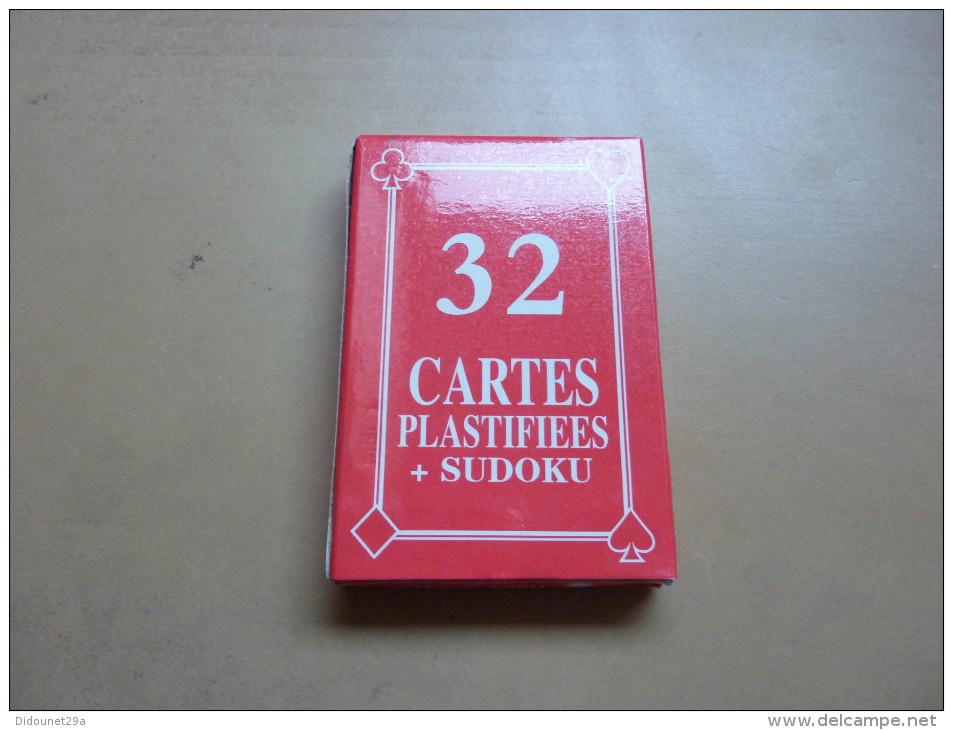 JEU DE CARTES "32 Cartes Plastifiees + SUDOKU" - Cartes à Jouer Classiques