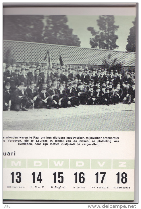 Kalender, Calendrier MIJNWERKERS - BRANKARDIERS 1978,  52 Foto's - Petit Format : 1971-80