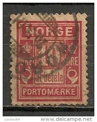 Timbres - Norvège - 1889/1914 - Taxe - 10 Ore - - Oblitérés