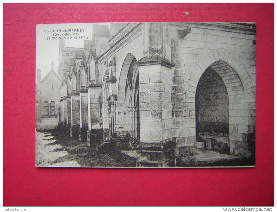 CPSM OU CPA   79 ST JOUIN DE MARNES  LES CLOITRES     VOYAGEE 1941 TIMBRE - Saint Jouin De Marnes