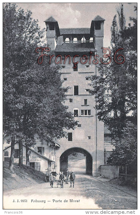 (FR) Fribourg - Porte De Morat - Légère Déchirue En Bas à Gauche - 2 SCANS - Fribourg