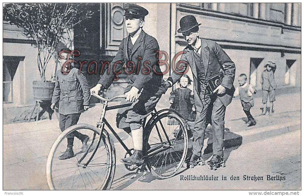 Scénes &amp; Types - Rollïchuhläufer In Den Strken Berlins -Vélo Cyclo Patins à Roulettes - Trés Bon état - 2 SCANS - Autres & Non Classés