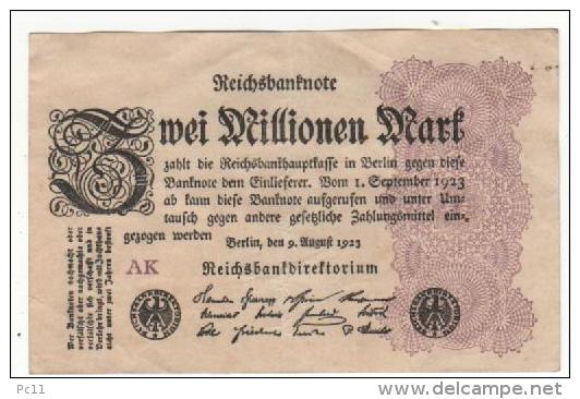 - ALLEMAGNE -  Billet De 2 Million De Mark - BERLIN  :  Août 1923 - - 2 Mio. Mark