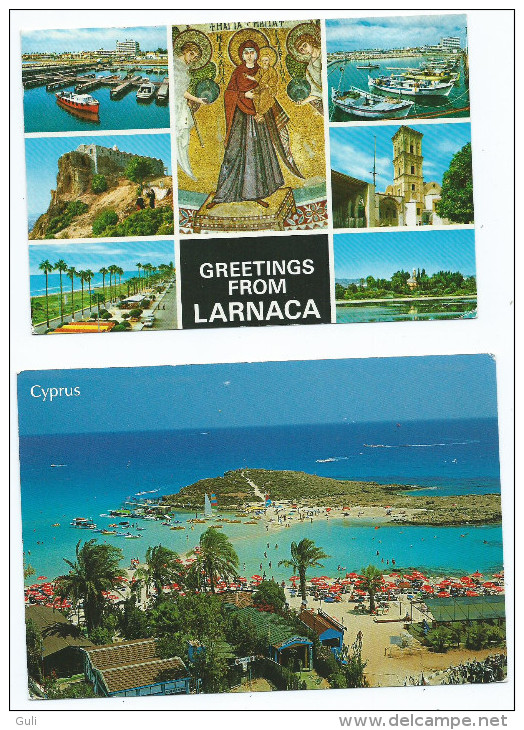 Chypre CYPRUS   Lot De 2 Cartes -Voir Scan R/V Des 2 Cartes Timbre Stamp  CYPRUS  KIBRIS - Chypre