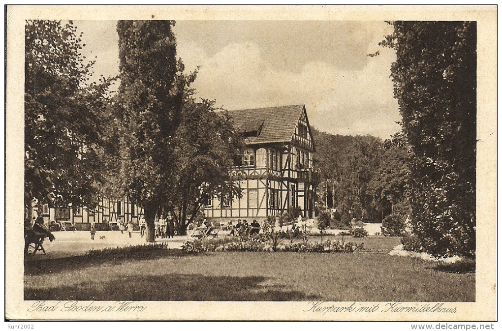 Alte AK Bad Sooden A. Werra - Kurpark Mit Kurmittelhaus  (1926) - Bad Soden