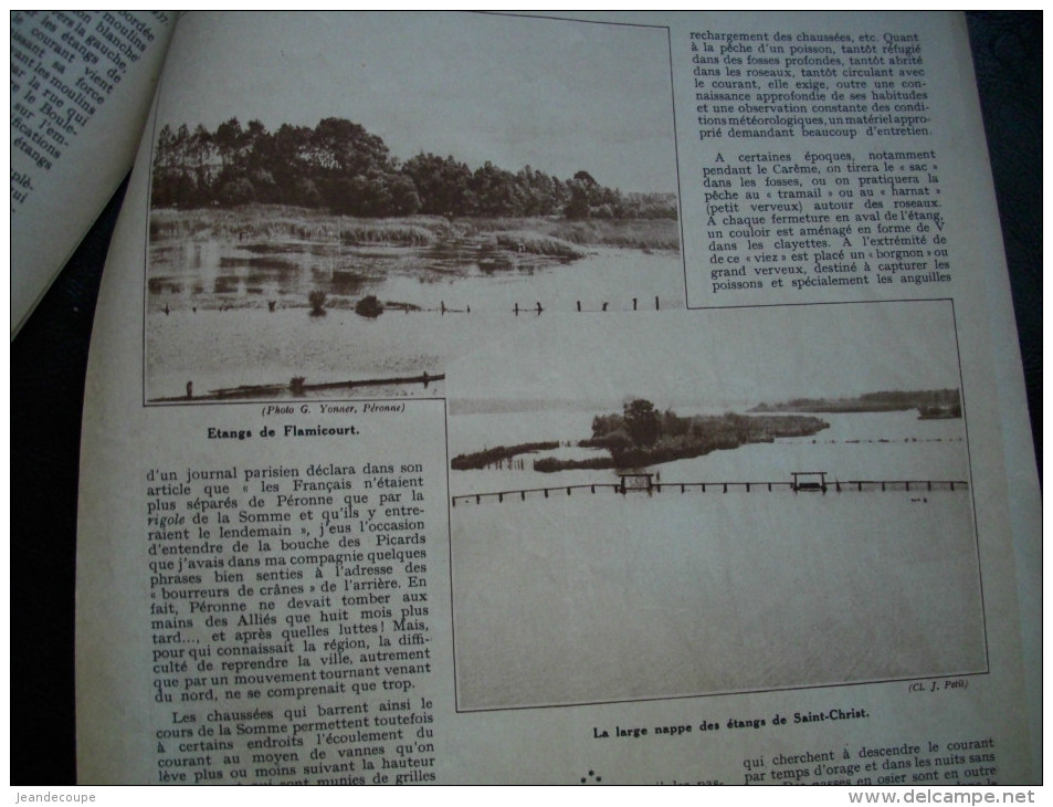 - Article De Presse - Régionalisme - Somme - Péronne - Thiepval - étangs De Falvy - Flamincourt - 1937 - 6 Pages - Documents Historiques