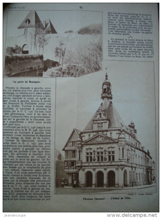 - Article De Presse - Régionalisme - Somme - Péronne - Thiepval - étangs De Falvy - Flamincourt - 1937 - 6 Pages - Documents Historiques