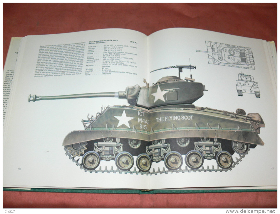 CHARS / HISTOIRE ILLUSTREE DES BLINDES / GUERRE WWI / WWII / PANZER / RENAULT / MARK /  TIGRE / AMX /