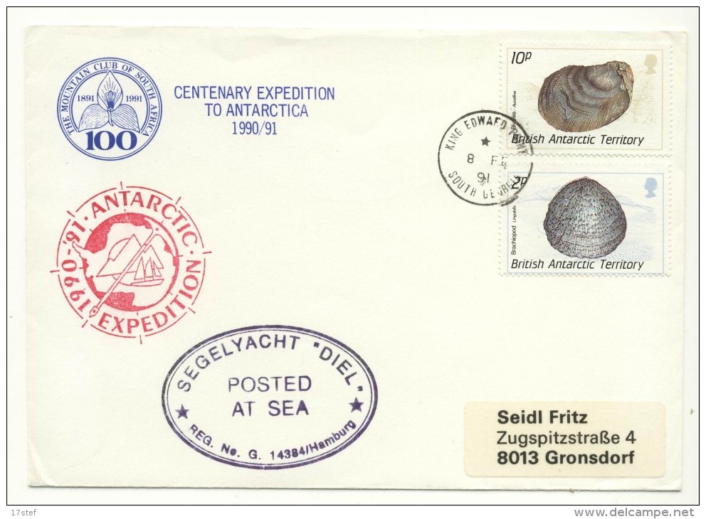 BRITISH ANTARCTIC TERRITORY - 1991 - Centenary Expedition To Antarctica - Storia Postale