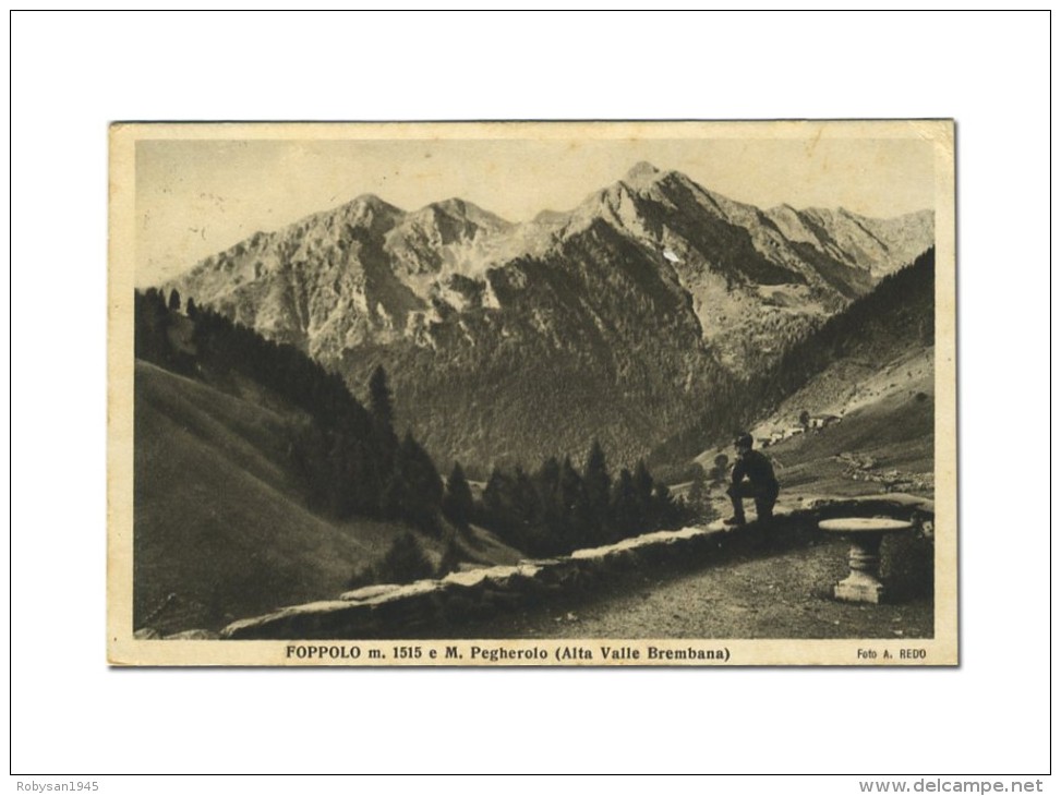 Foppolo - M. Pegherolo - Alta Valle Brembana - Anim - Viagg - 1934 - FORMATO PICCOLO - Bergamo