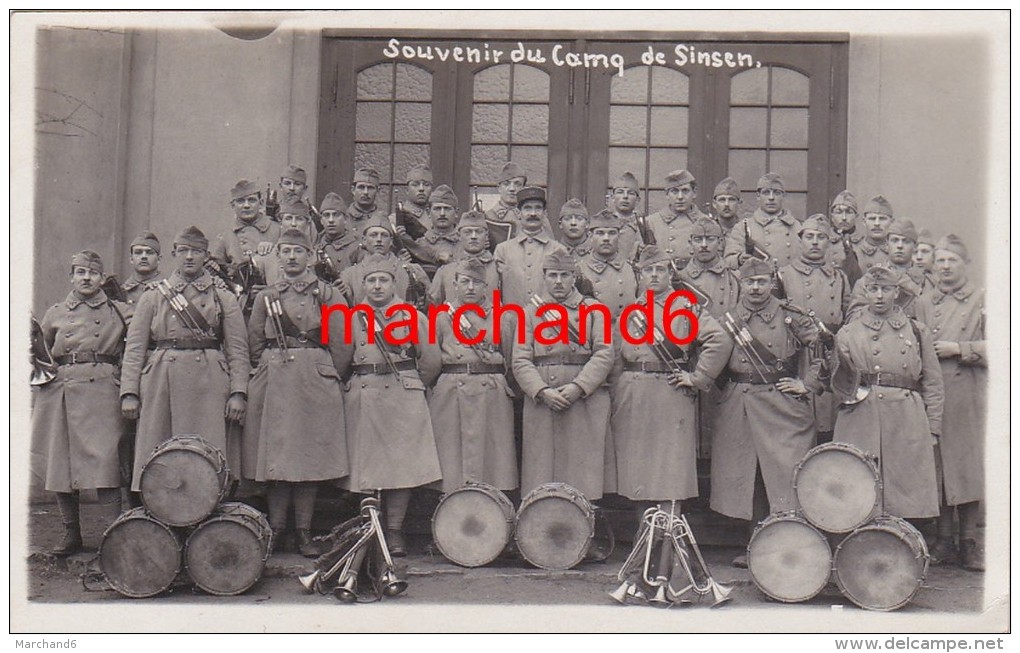 Allemagne Souvenir Du Camp De Sinsen Carte Photo A Identifié - Guerra 1914-18
