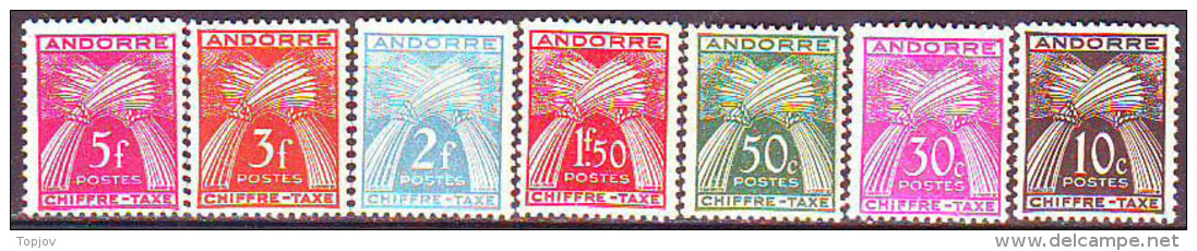 ANDORRA FR. - CIFFRE  TAXE - **MNH - 1943 - Used Stamps