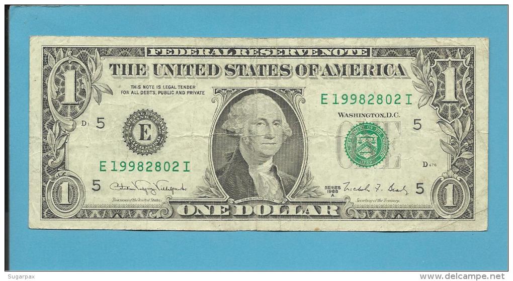 U. S. A. - 1 DOLLAR - 1988 A - Pick 480b - RICHMOND - VIRGINIA - 2 Scans - Billets De La Federal Reserve (1928-...)