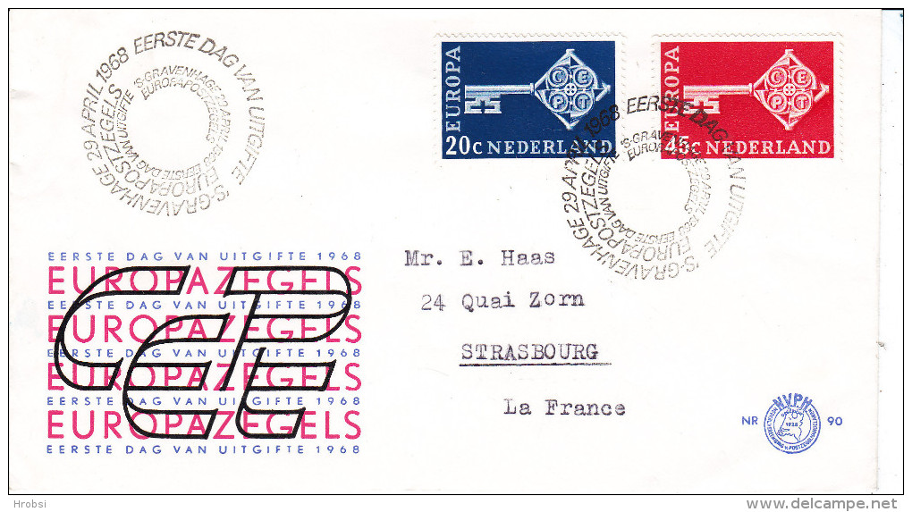 EUROPA  Pays Bas, Fdc 1968 - 1968