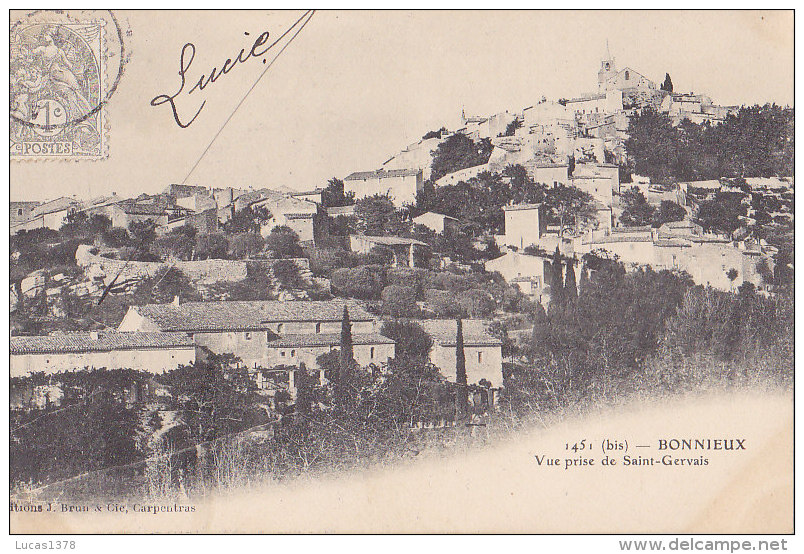 84 / BONNIEUX / VUE PRISE DE SAINT GERVAIS / RARE - Bonnieux